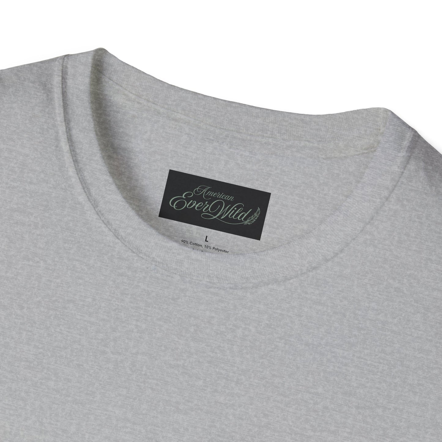 Sport grey crew-neck T-shirt with EverWild size label on chest