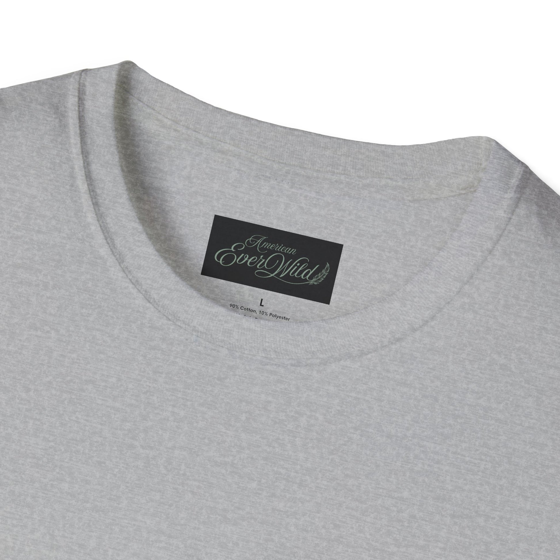 Sport grey crew-neck T-shirt with EverWild size label on chest