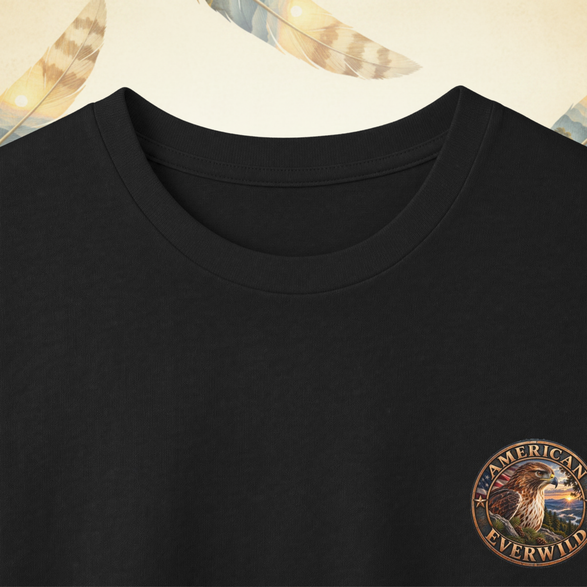 Long Sleeve Tee — “My People Skills are Better in the Woods” Rustic Nature Graphic