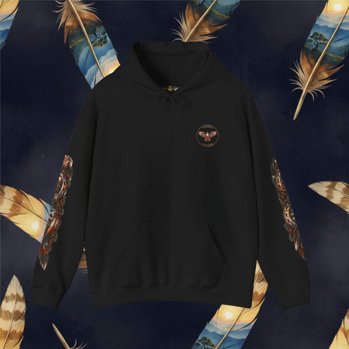Bonded by the Wild—Horse and Rider Graphic Men's Hoodie