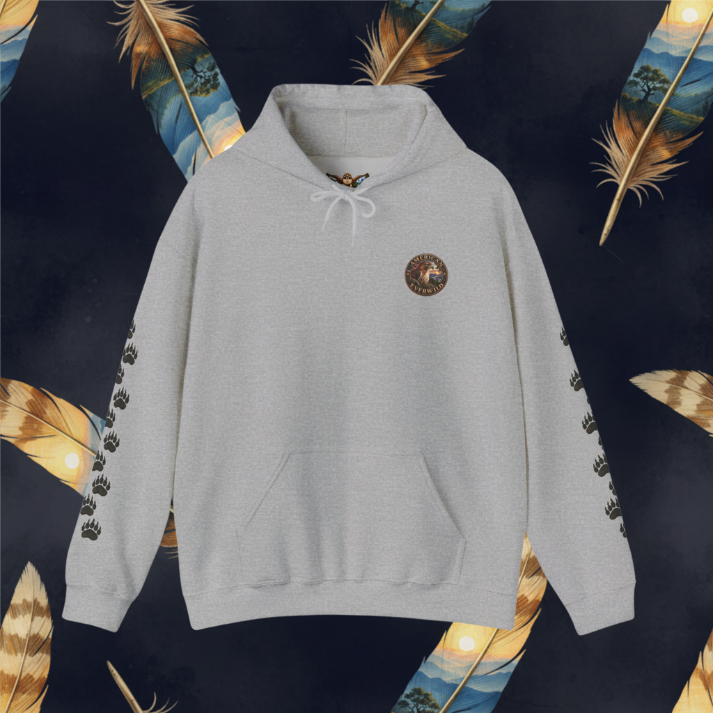 I Need More Space — Tracks in Nature Bear Paw Hoodie