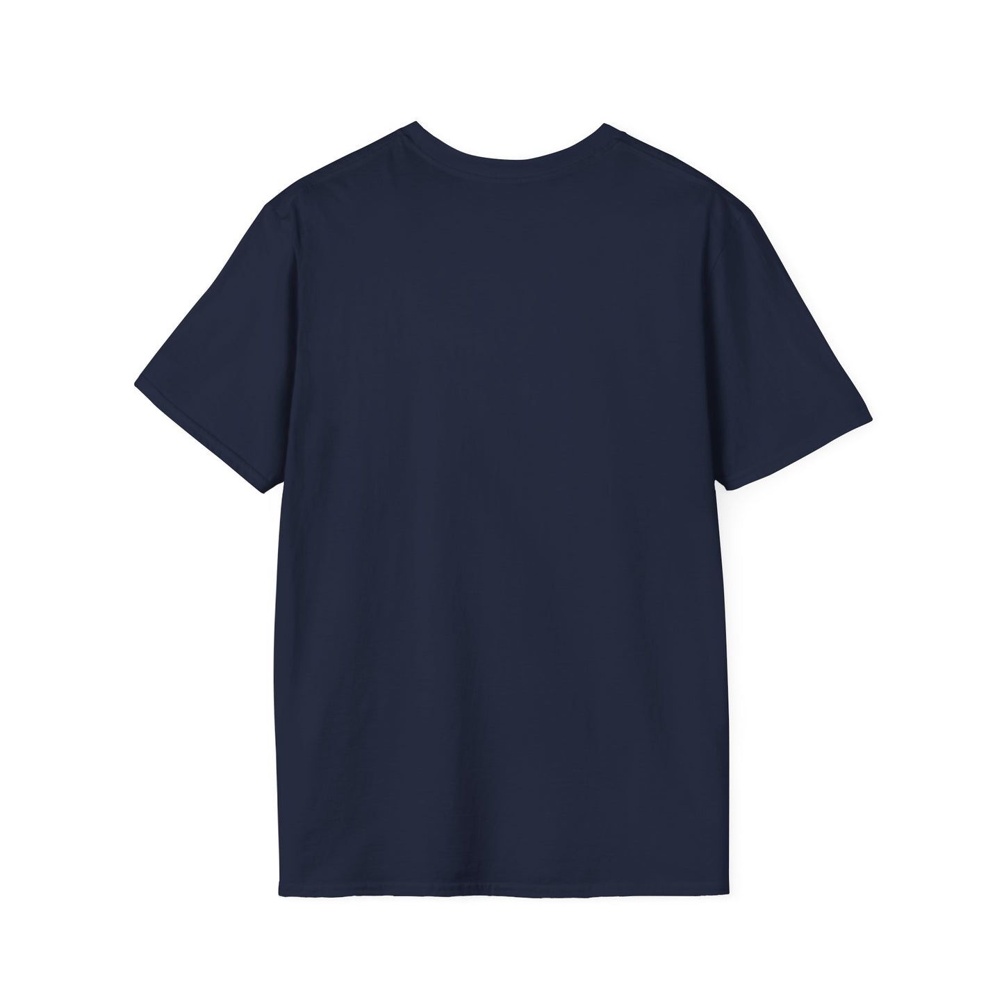 Navy crew-neck T-shirt with plain front