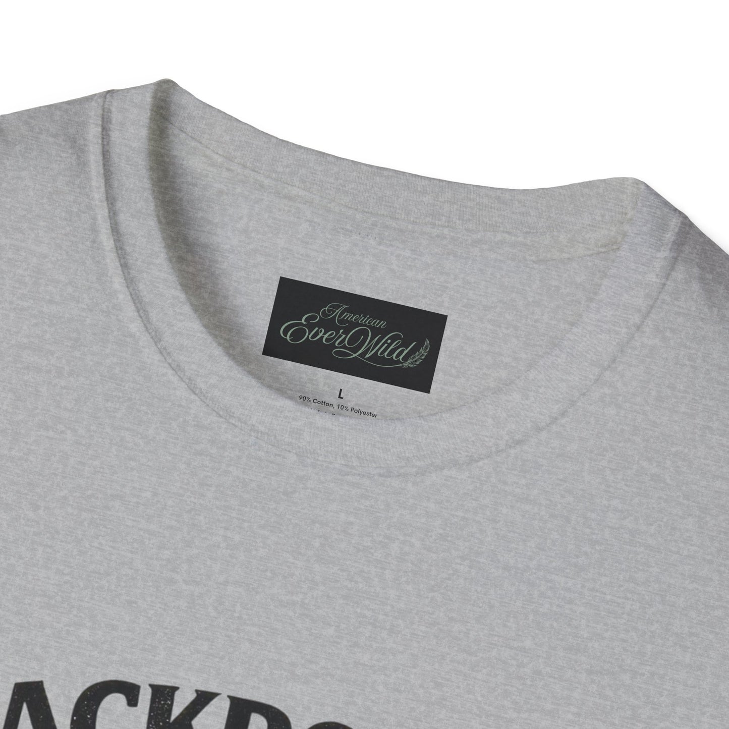 Women's sport grey T-shirt, crew neck with black logo tag at neckline detail
