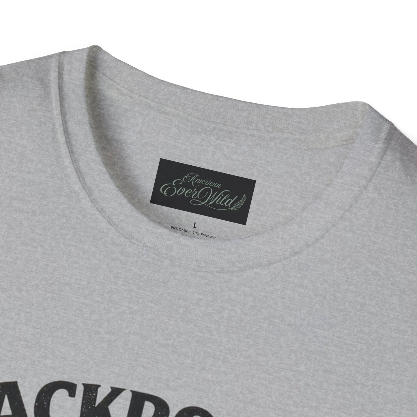 Sport grey crew-neck T-shirt with back neckline label, size L
