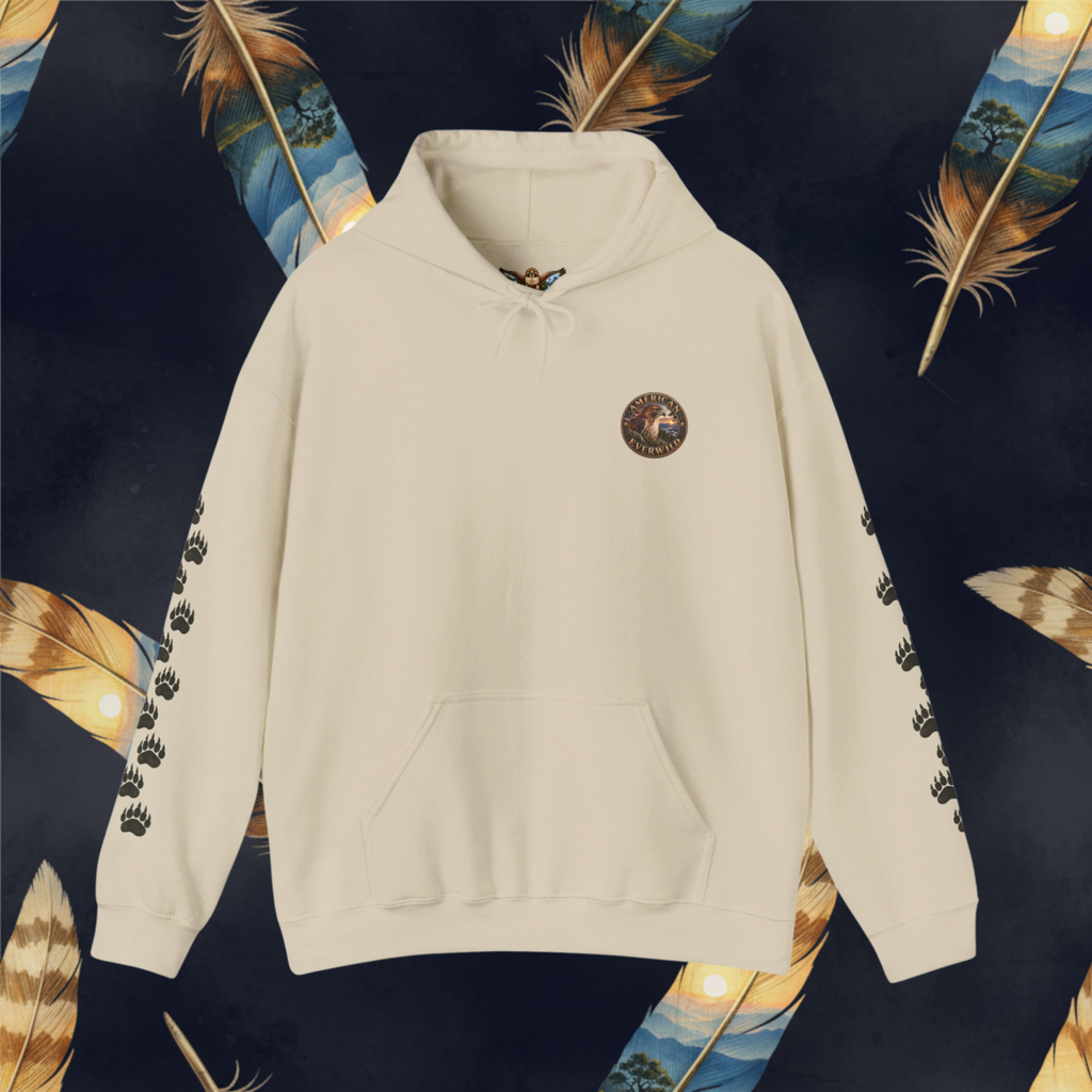 I Need More Space — Tracks in Nature Bear Paw Hoodie