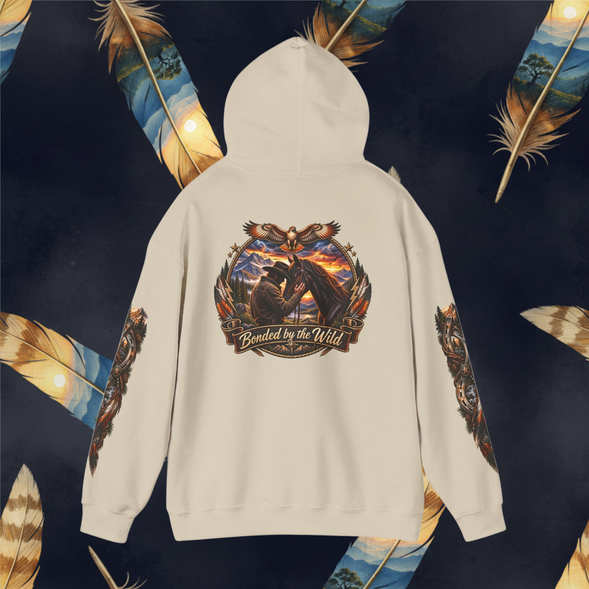 Bonded by the Wild—Horse and Rider Graphic Men's Hoodie