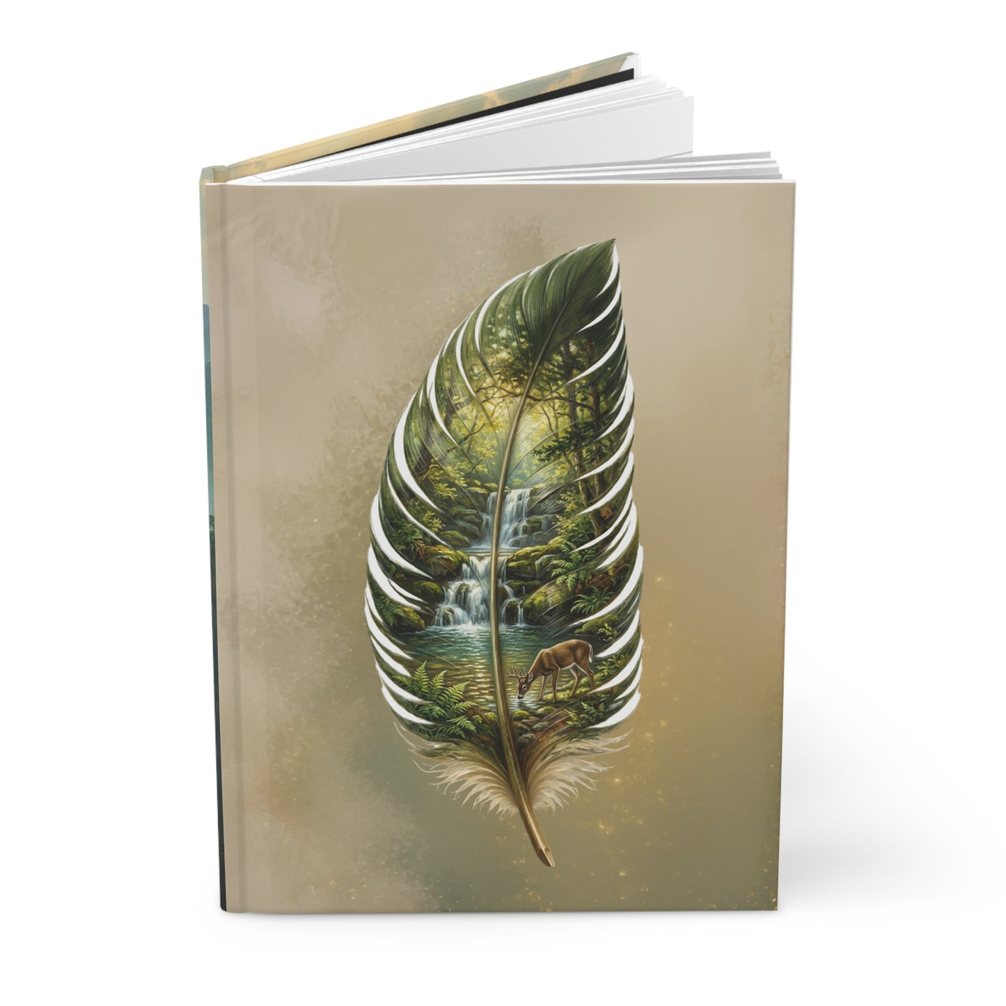 EverWild Nature Feather Hardcover Journal — Forest Scene Notebook