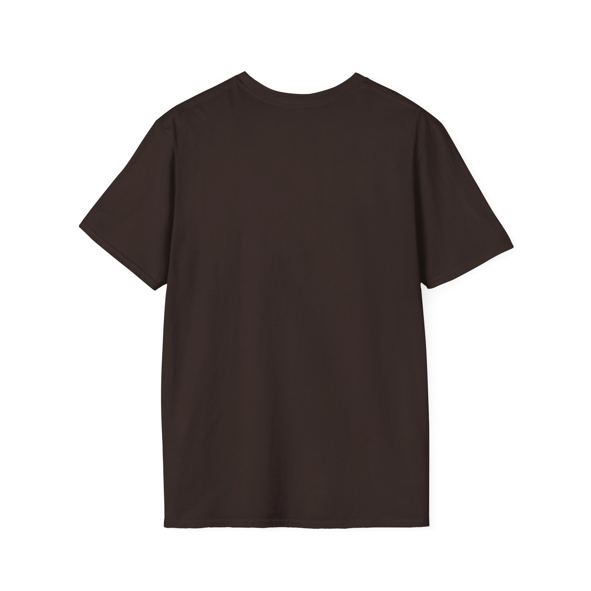 Dark chocolate crew-neck T-shirt with short sleeves