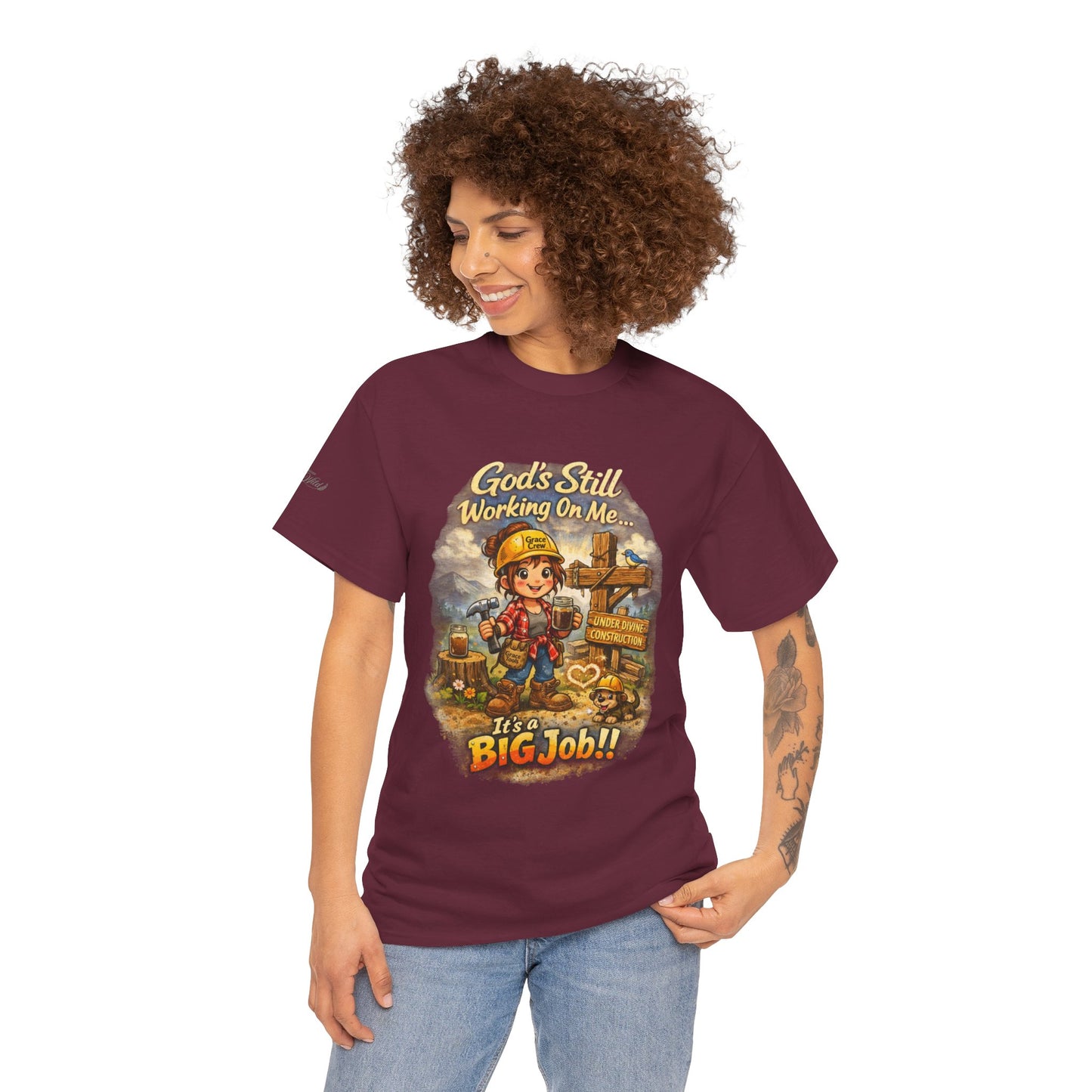 Under Divine Construction Christian Shirt | God’s Still Working On Me