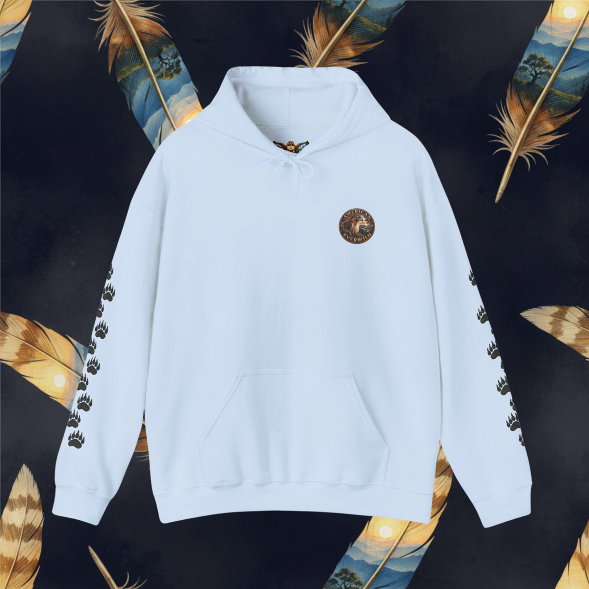 I Need More Space — Tracks in Nature Bear Paw Hoodie