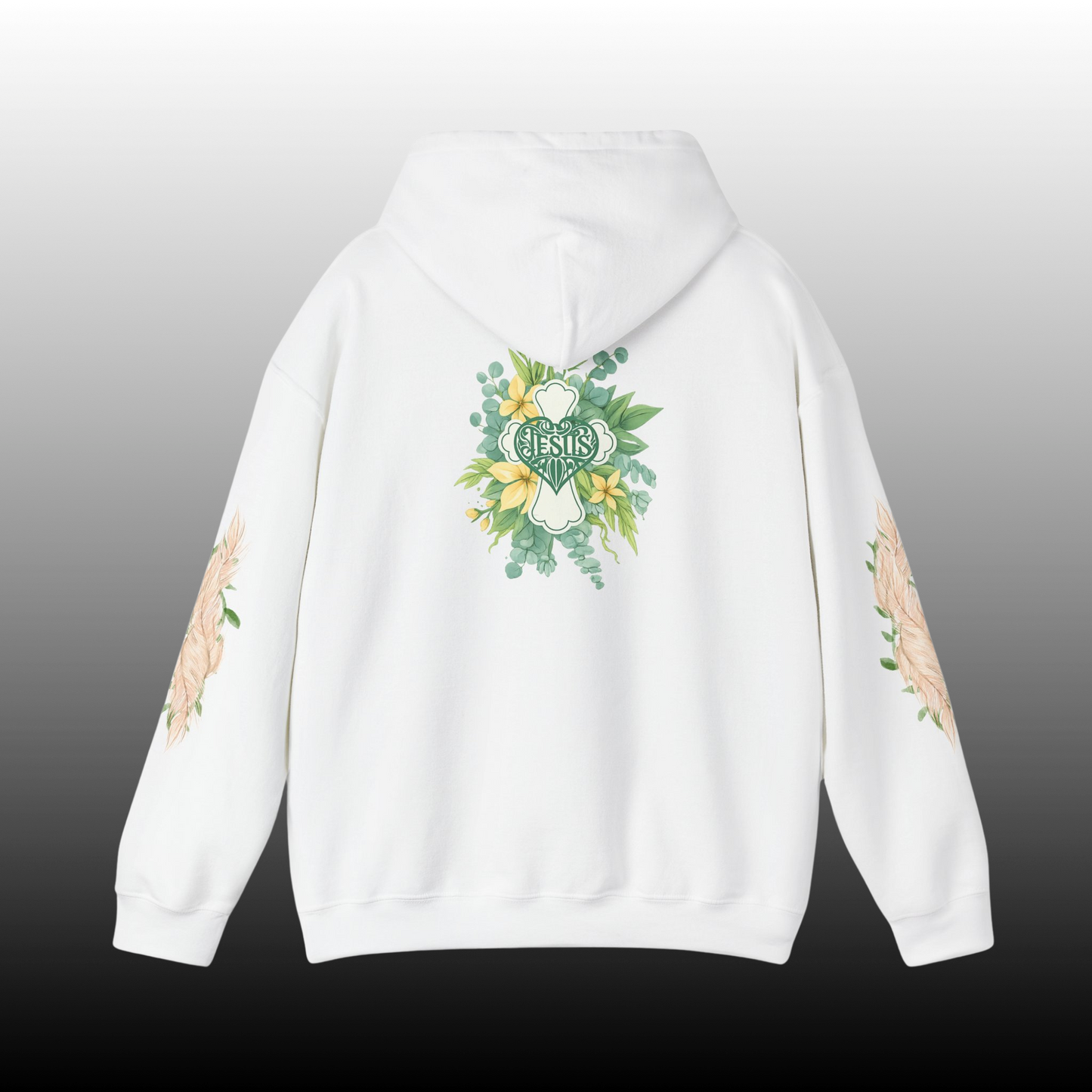 Floral Jesus Back Design — EverWild Faith™