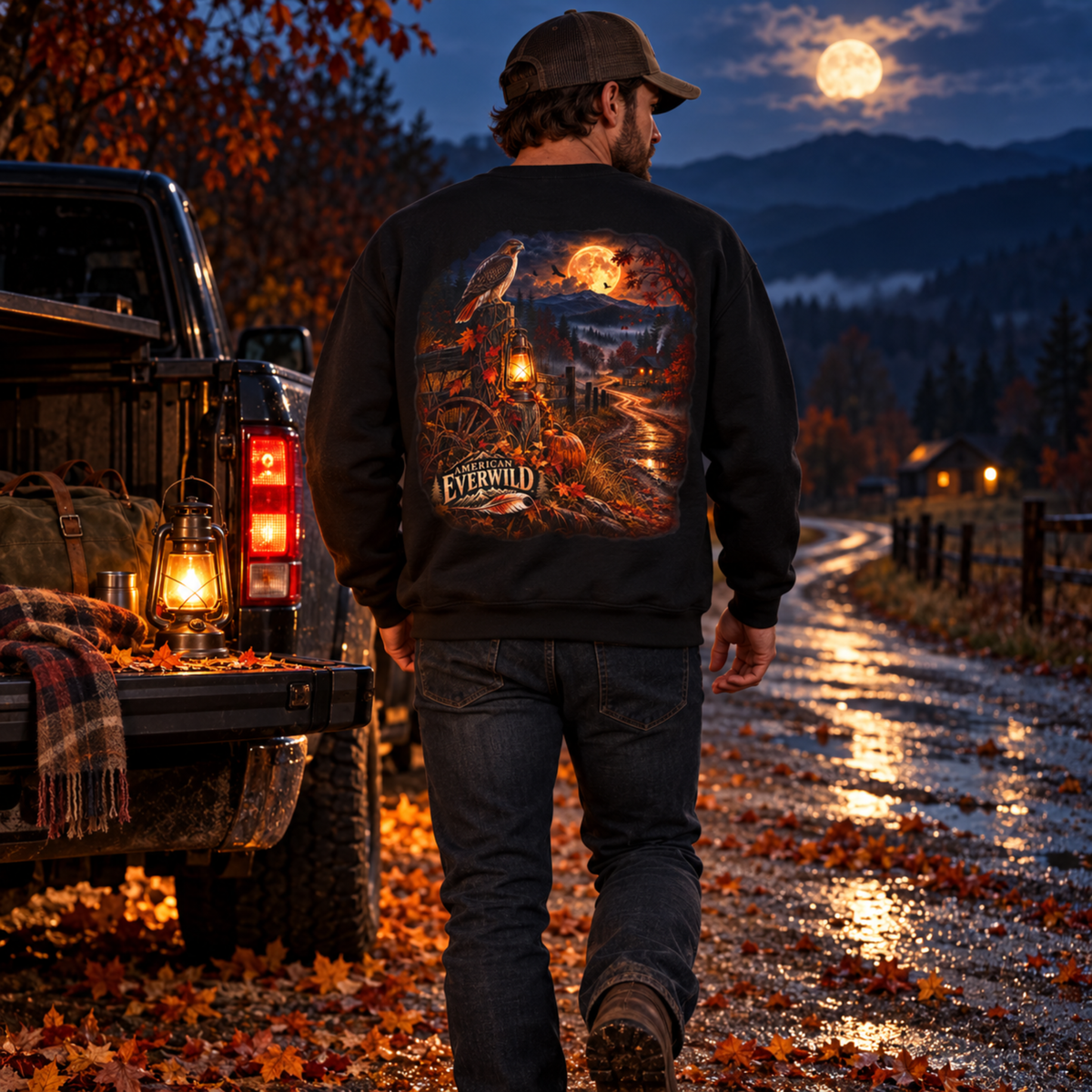 BackRoads After Dark | Fall Outdoor Crewneck Sweatshirt