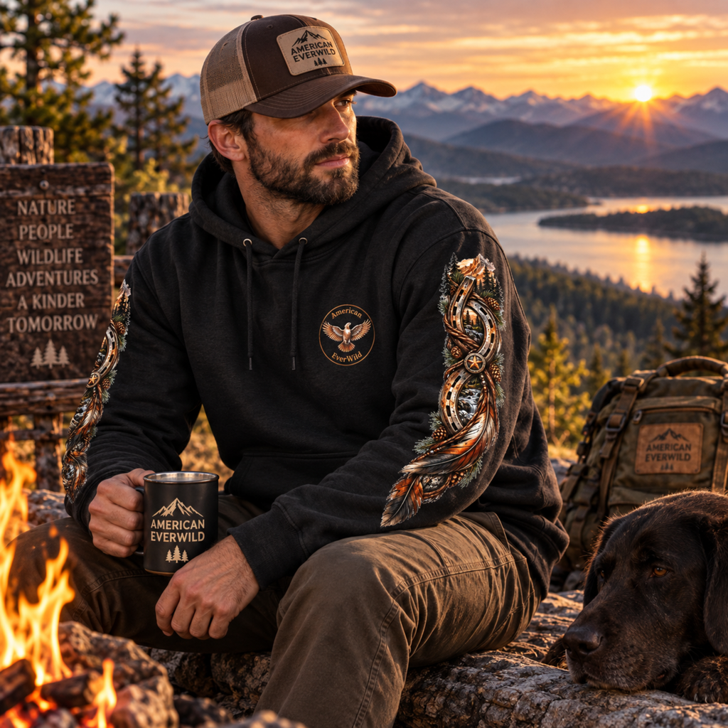 Bonded by the Wild—Horse and Rider Graphic Men's Hoodie