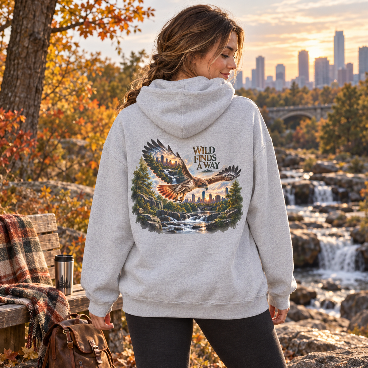 "Wild Lives Here" Hooded Women’s Hoodie — Urban Graphic