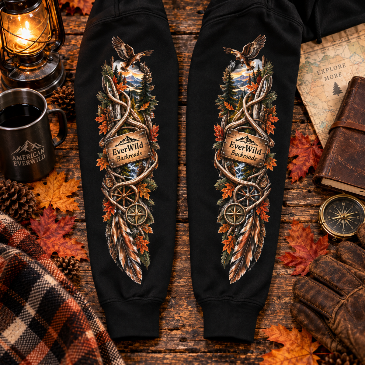 Backroads Men's Hawk Hoodie — “Some Roads Don’t End, They Reveal”