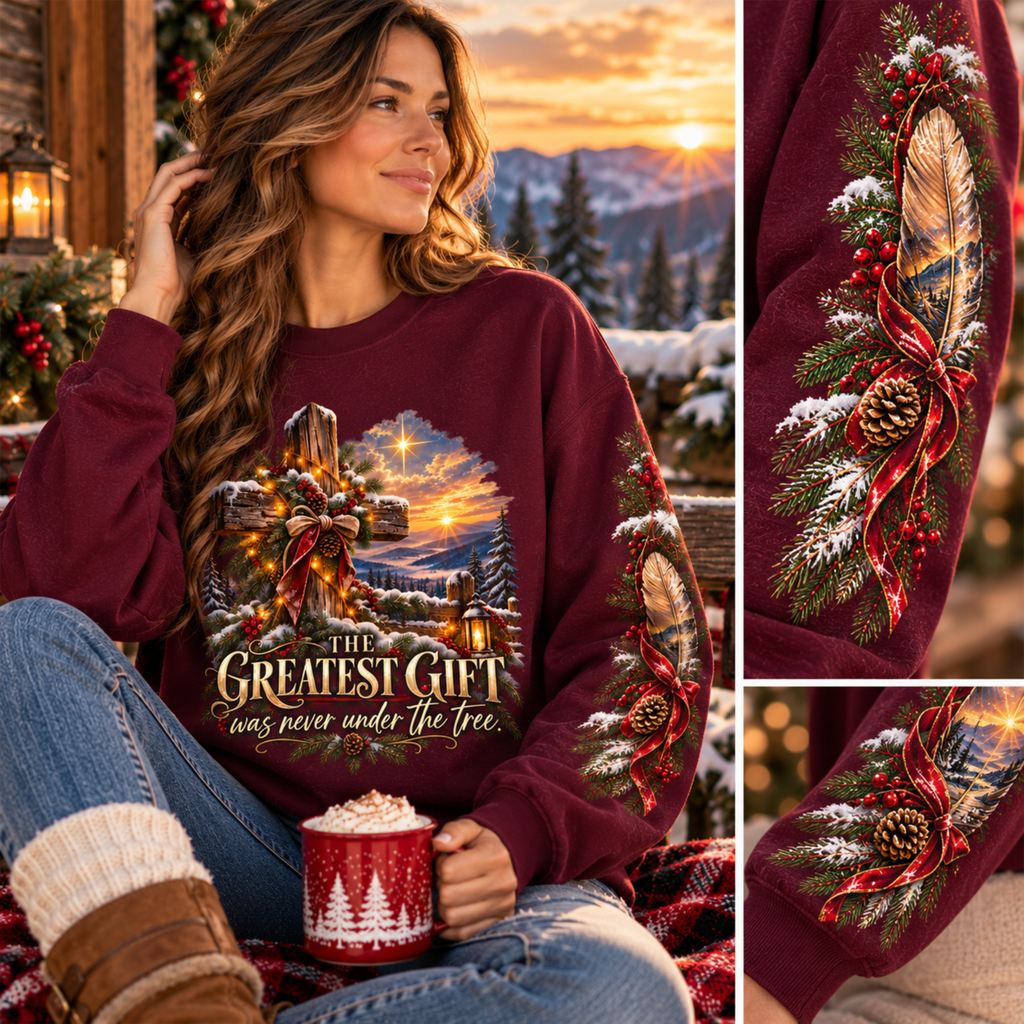 The Greatest Gift Was Never Under the Tree | Women's Faith Sweatshirt
