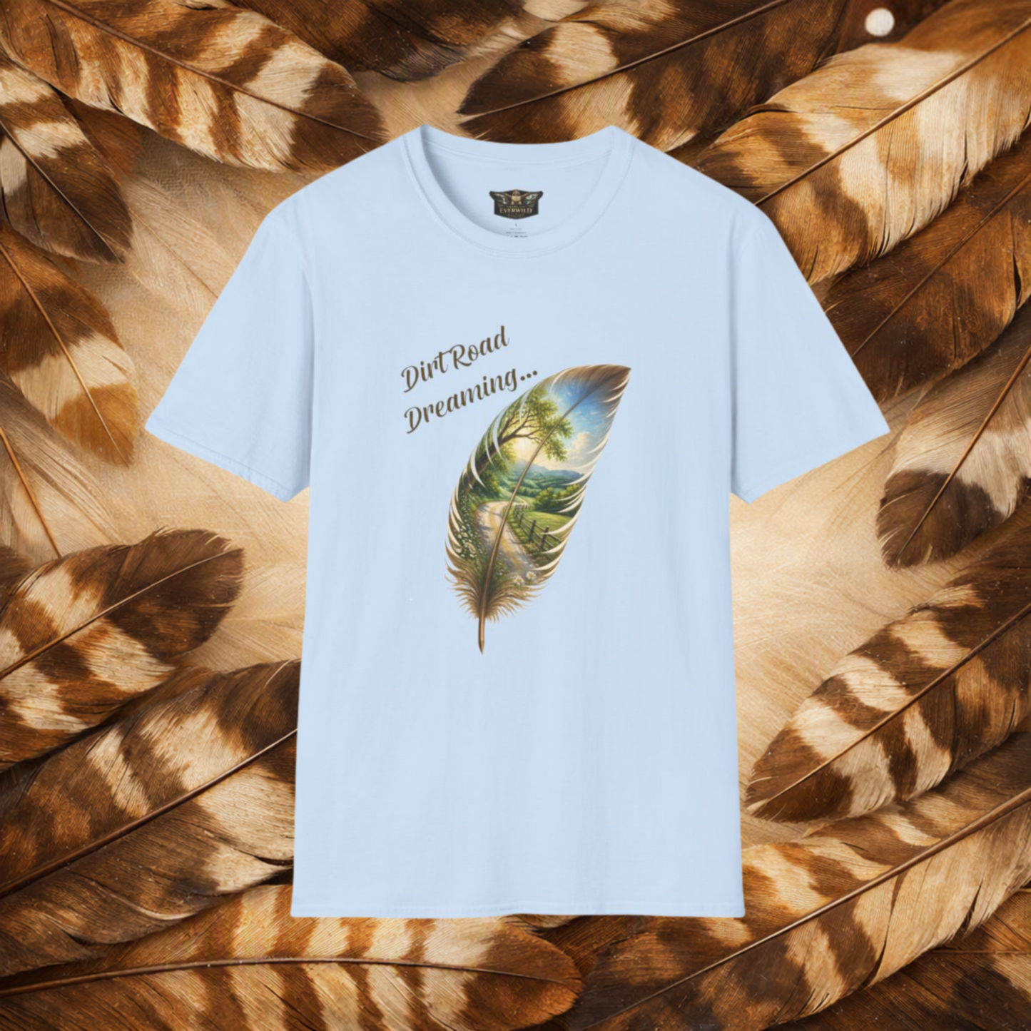 Dirt Road Dreaming—Feather Scenic Graphic Tee