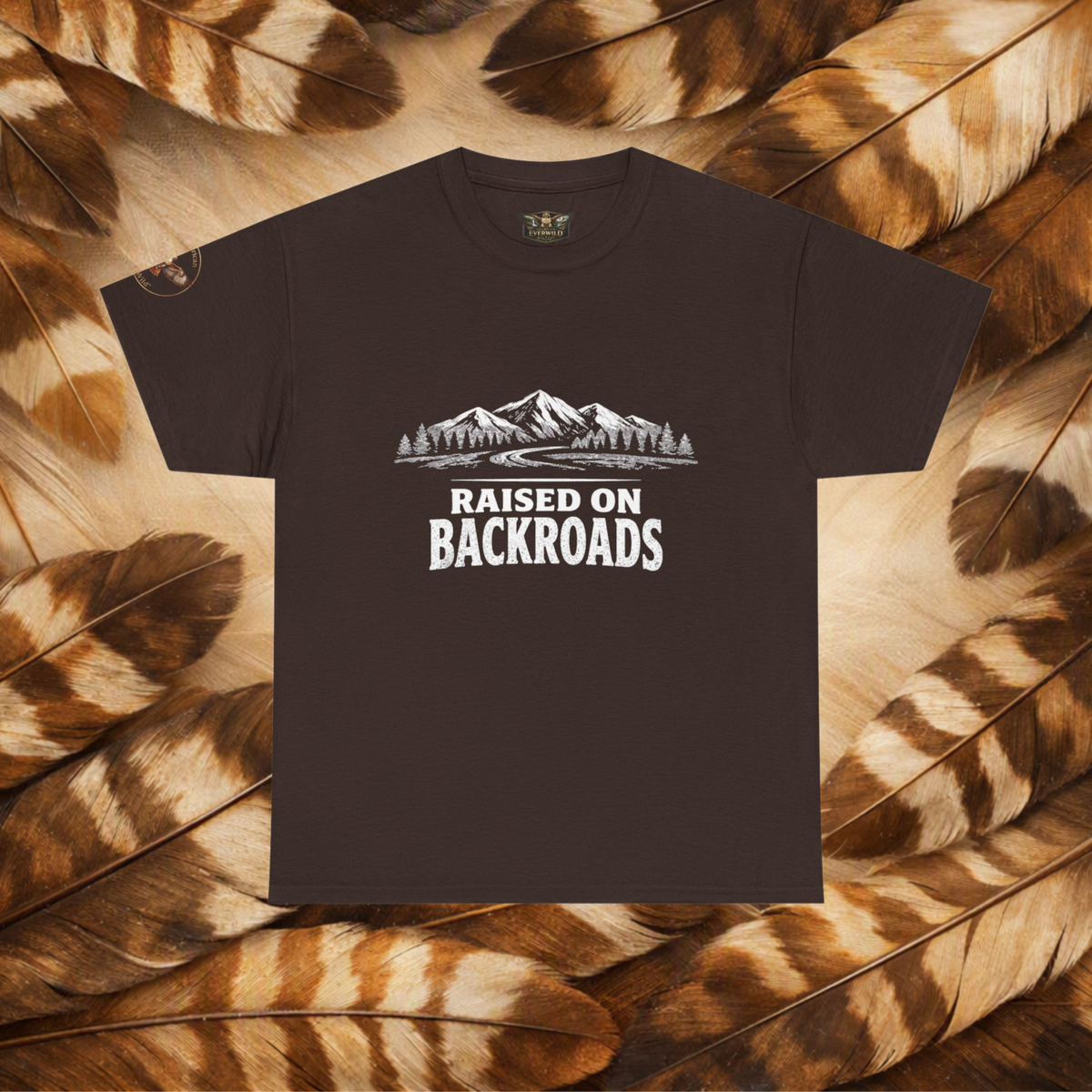 Raised on Backroads T‑Shirt-Retro Mountain Adventure Tee