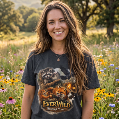 EverWild Mishief Crew — Woodland Fun Camping Graphic Tee
