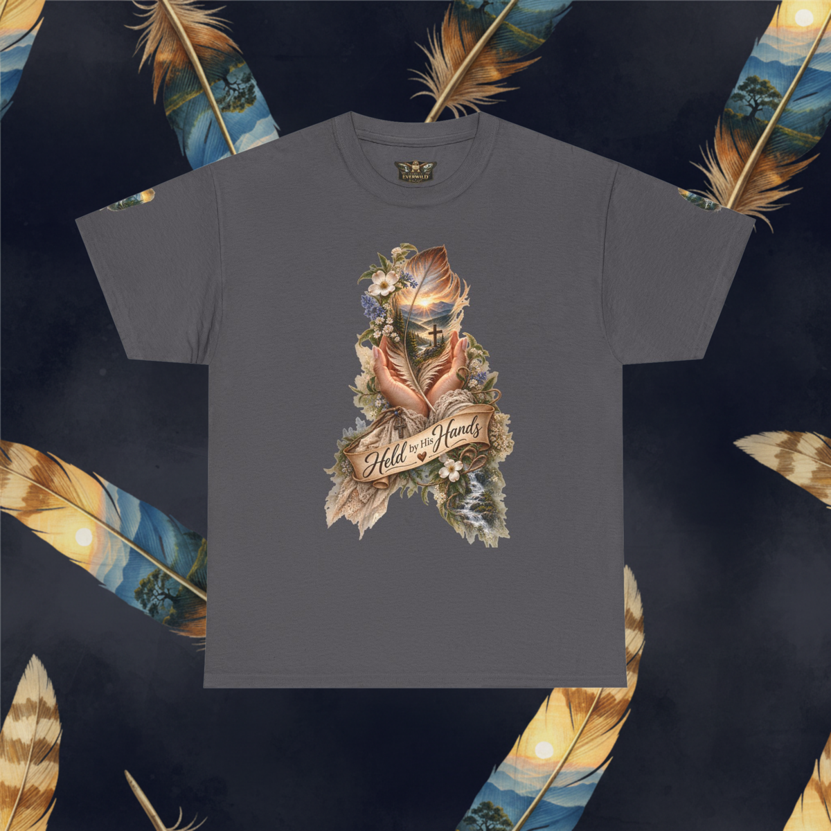 Held By His Hands | Faith Graphic-Women's Tee