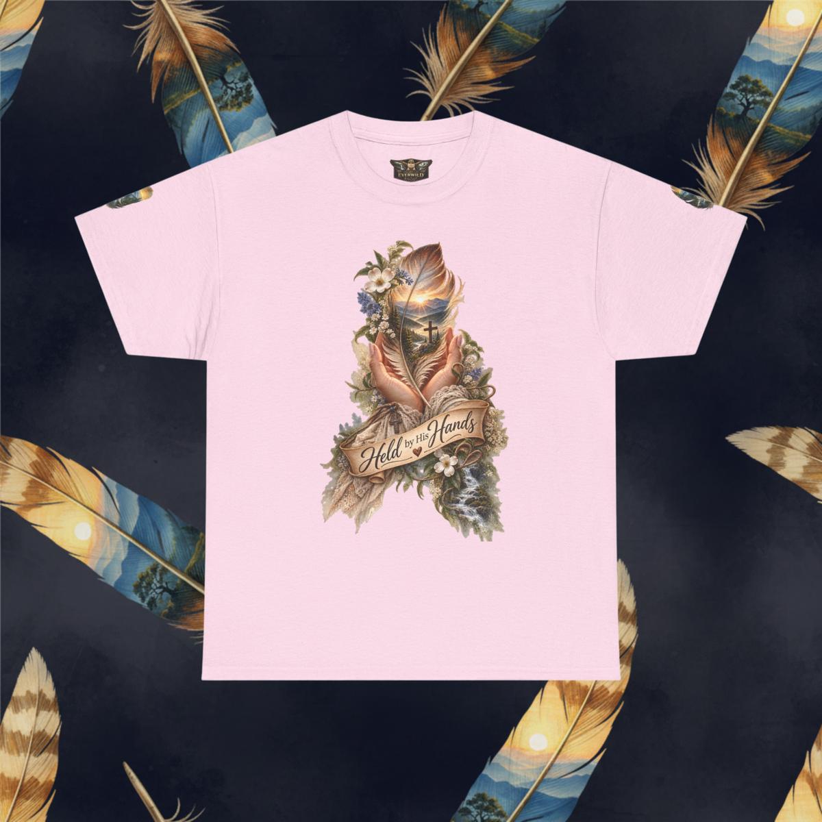 Held By His Hands | Faith Graphic-Women's Tee