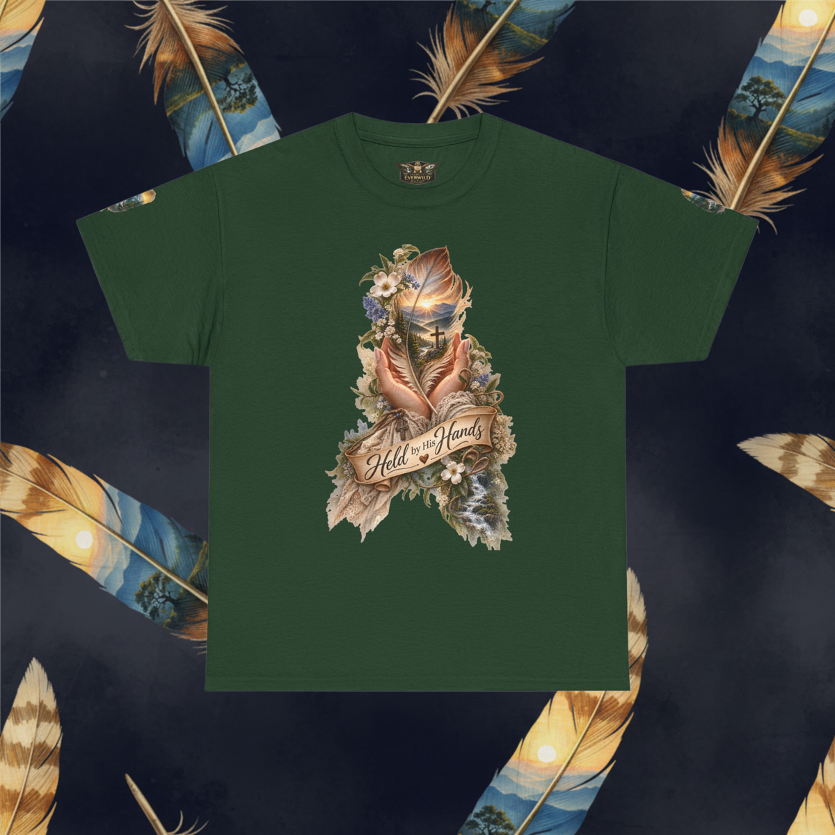 Held By His Hands | Faith Graphic-Women's Tee