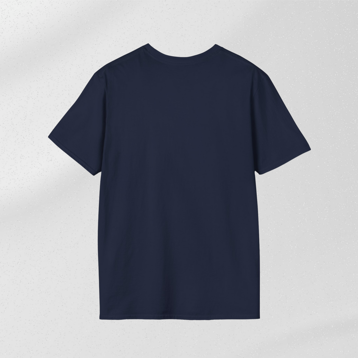 Navy crewneck T-shirt, short sleeves, plain front design