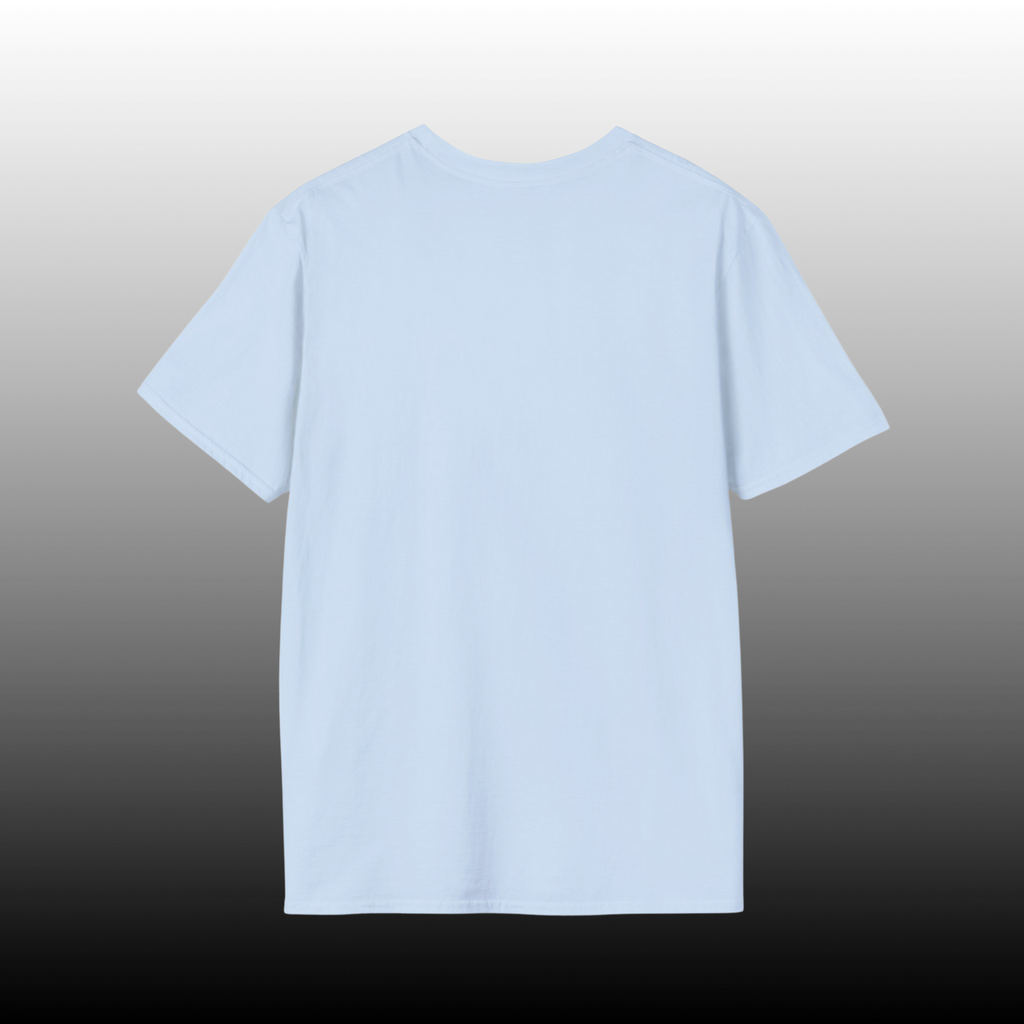 Light blue crew neck t-shirt, plain front view