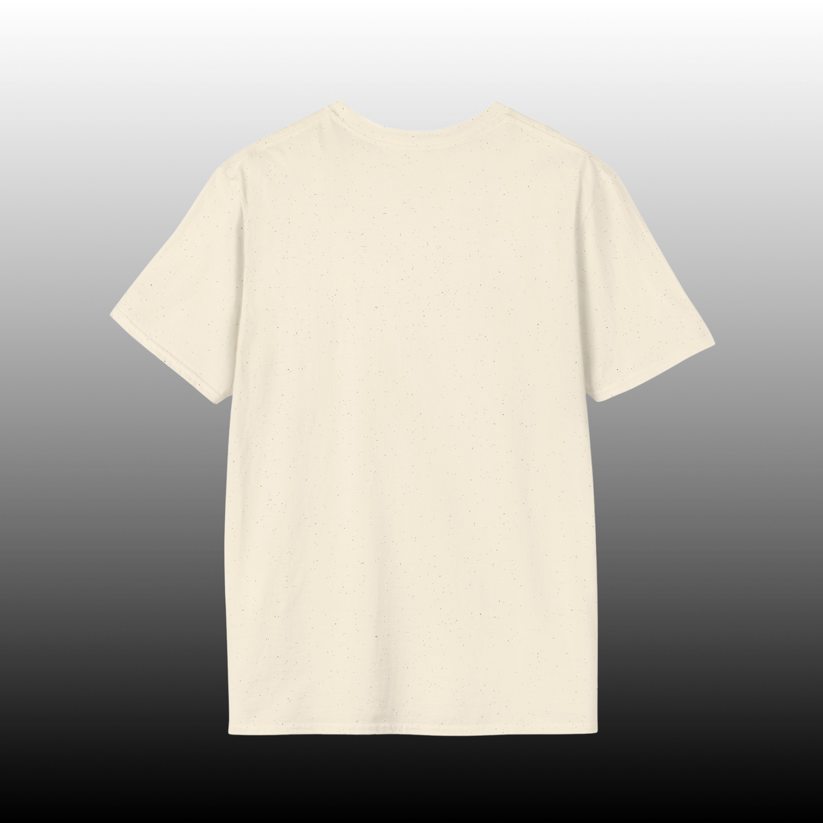 Natural crew neck t-shirt, plain back view