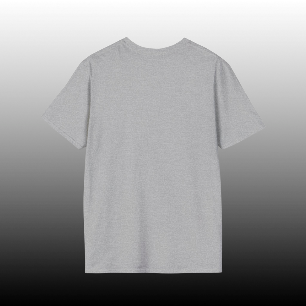 Sport grey crew neck t-shirt, plain back view