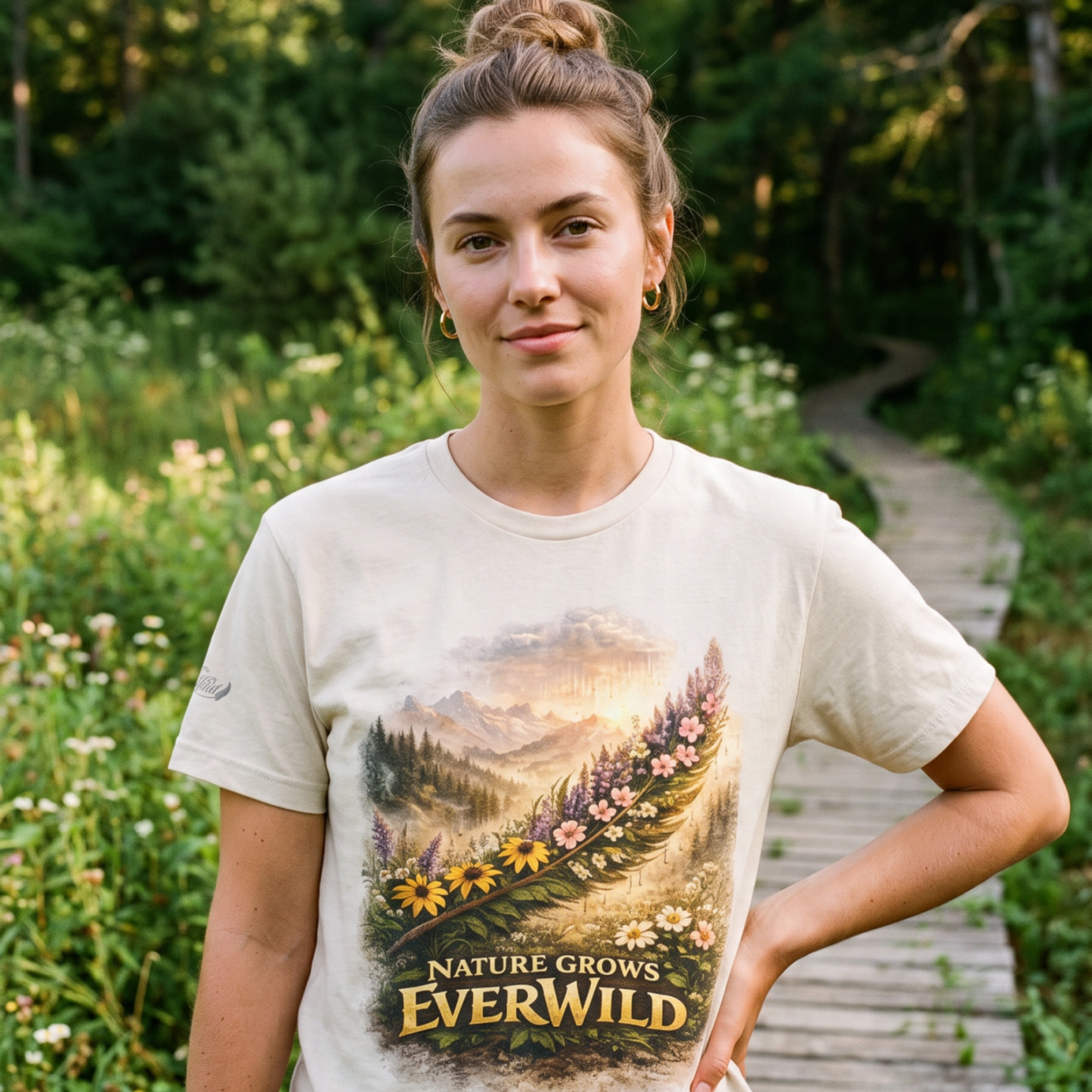 Nature Grows Everwild T-Shirt — Vintage Mountain Wildflower Tee