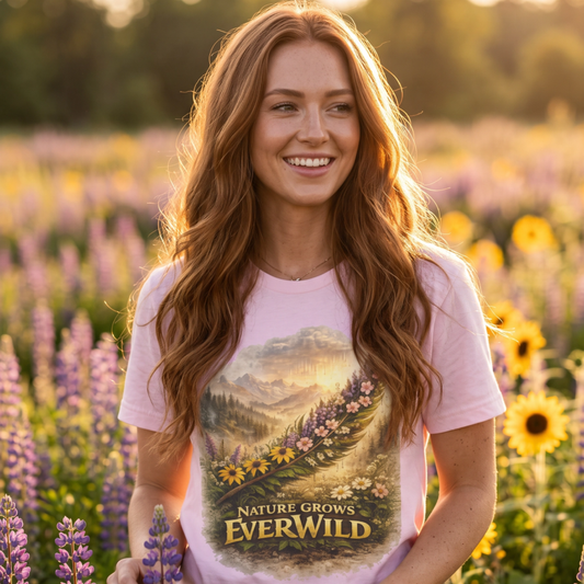 Nature Grows Everwild T-Shirt — Vintage Mountain Wildflower Tee