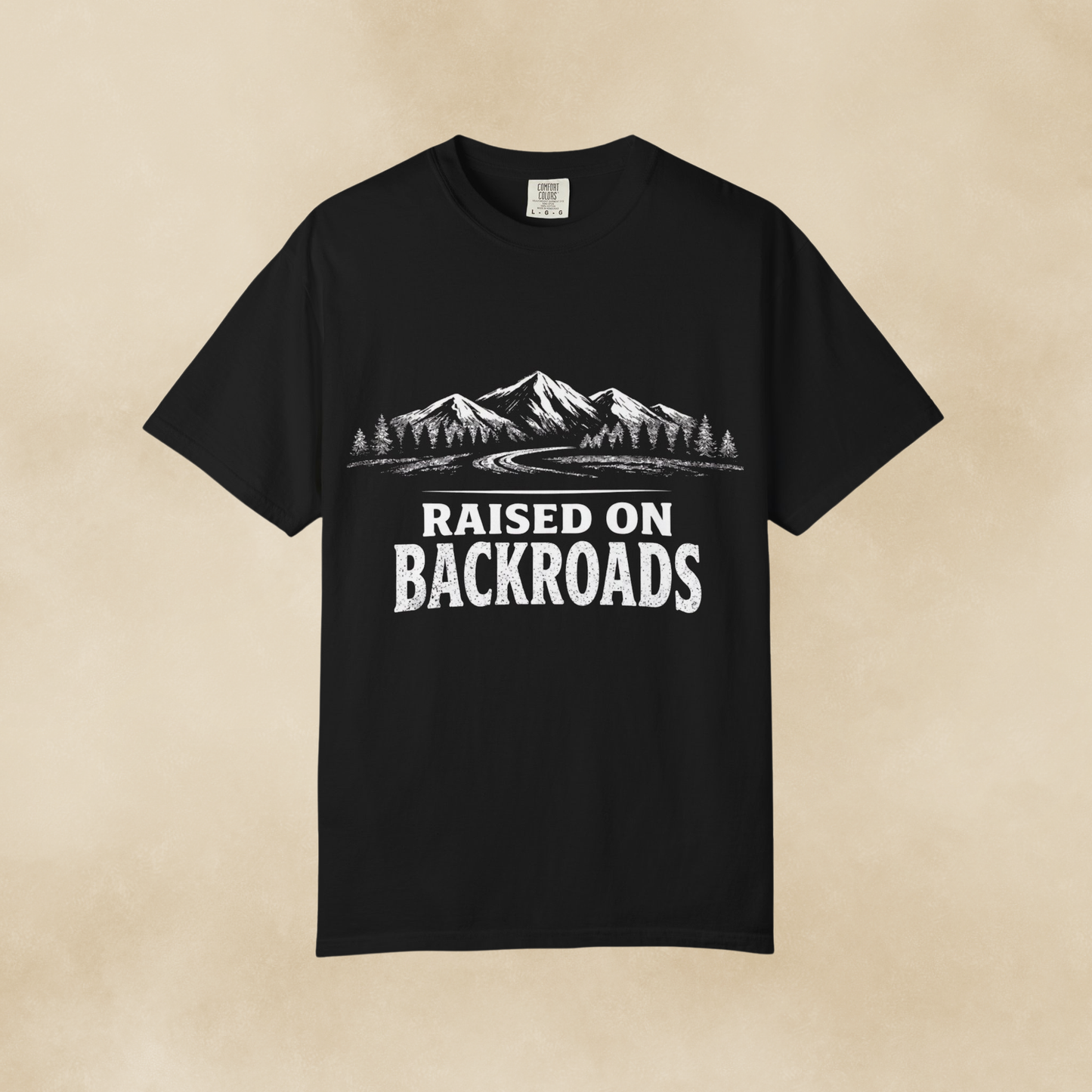Raised on Backroads T-Shirt — Vintage Mountain Road Tee