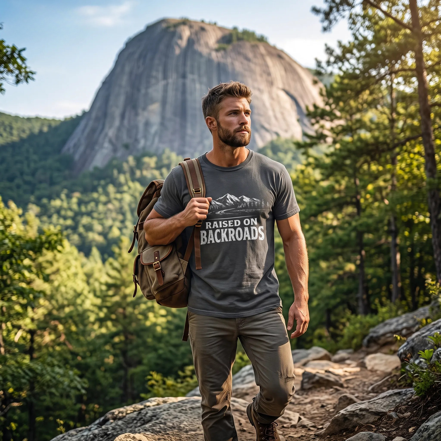Raised on Backroads T-Shirt — Vintage Mountain Road Tee