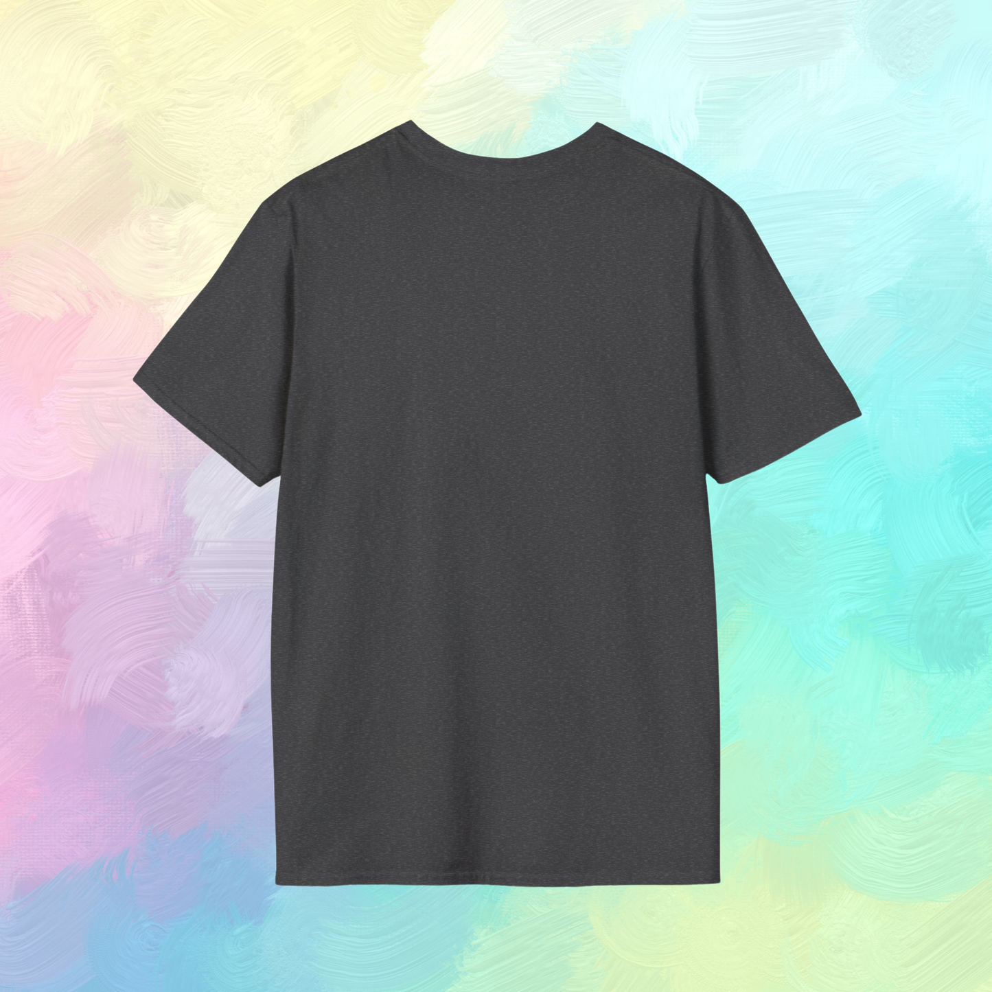 Dark charcoal crewneck T-shirt with short sleeves
