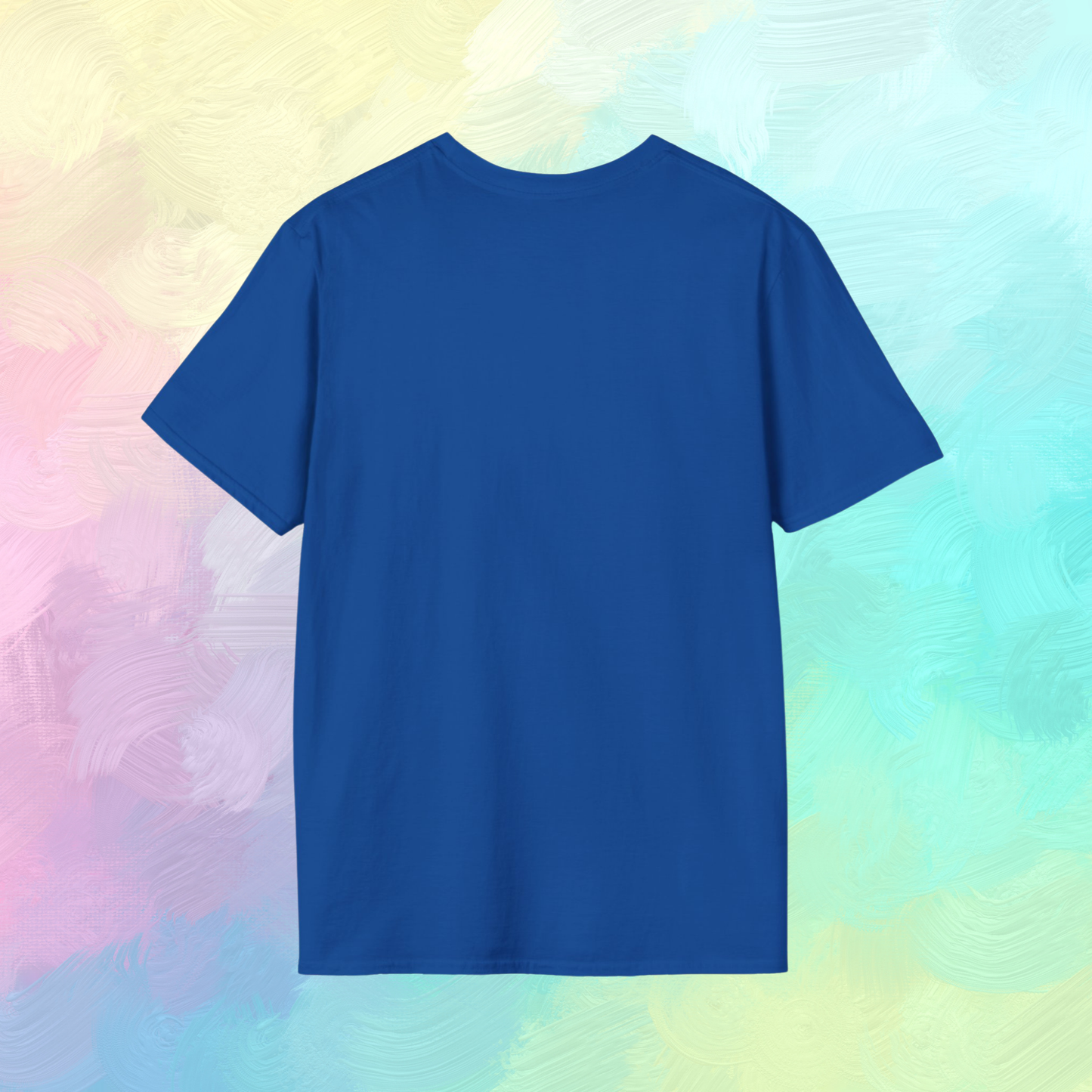 Royal blue crewneck T-shirt with short sleeves