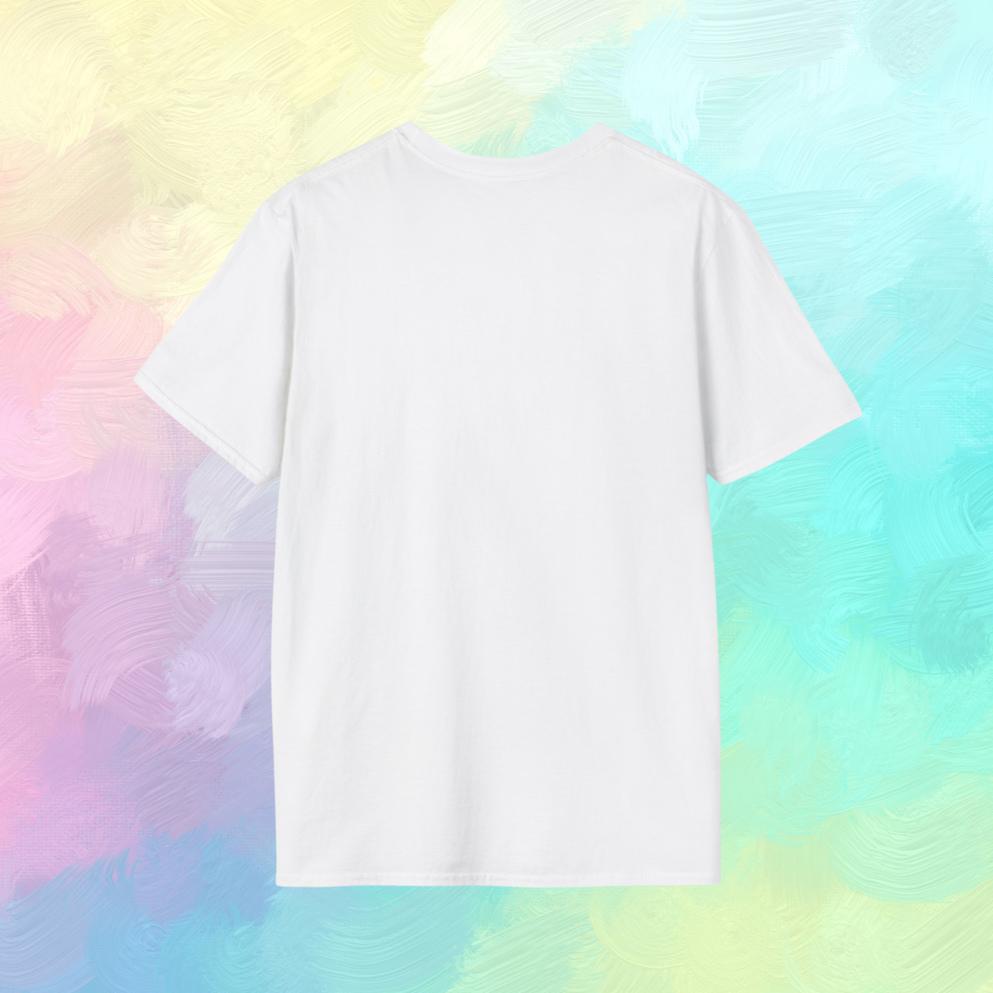 White crewneck T-shirt with short sleeves