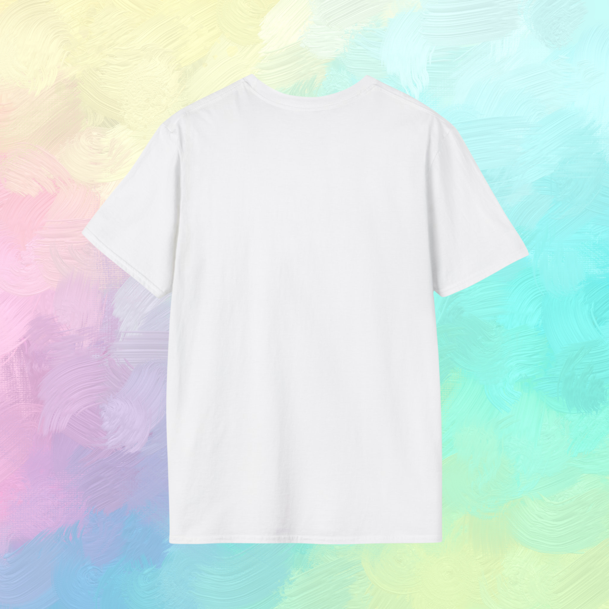 White crewneck T-shirt with short sleeves