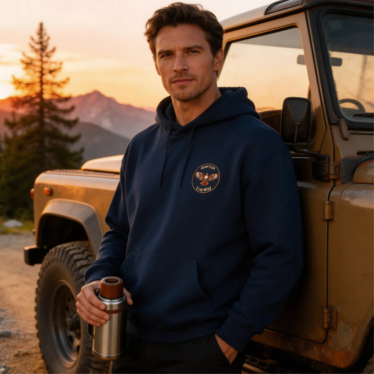Built for the Backroads Men’s Hoodie — Mountain Adventure Pullover