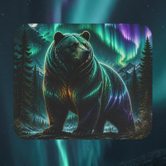 Aurora Wildborn — Northern Lights Bear Mousepad