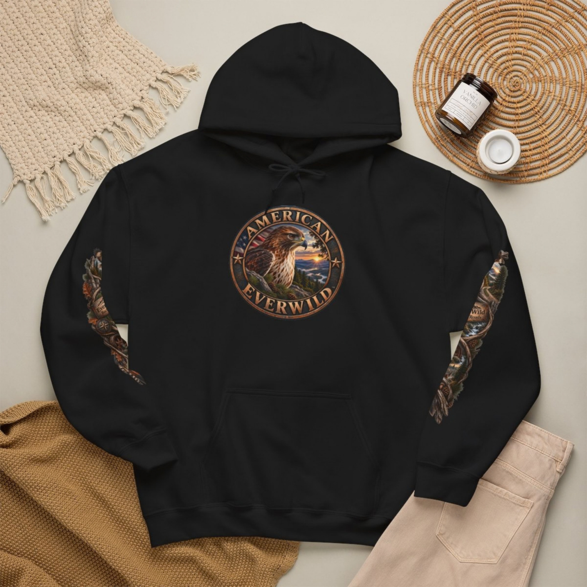 Backroads Men's Hawk Hoodie — “Some Roads Don’t End, They Reveal”