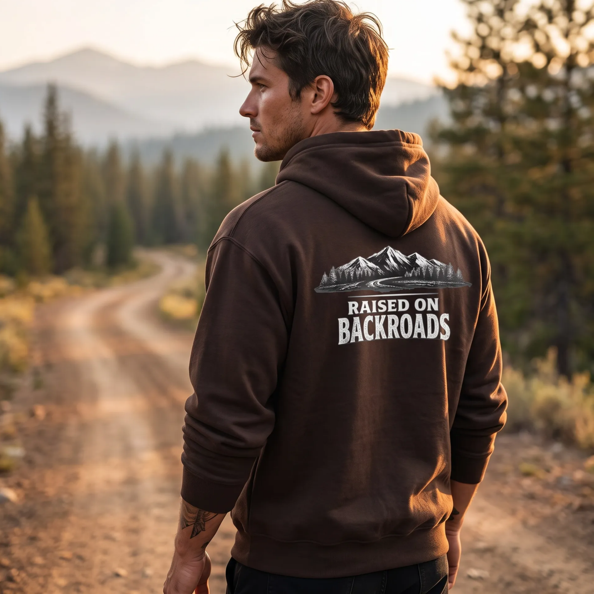 Raised on Backroads Unisex Hoodie | American EverWild™