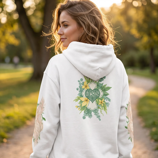 Floral Jesus Back Design — EverWild Faith™